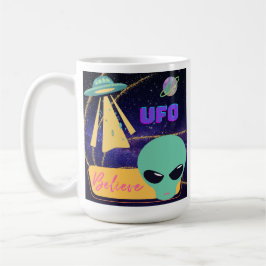 Caneca De Café ovni, extraterrestre acreditar