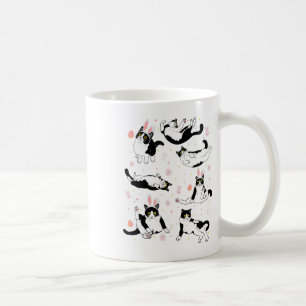 Caneca De Café Ovo de Páscoa de Gato Preto Engraçado Coelho da Pá