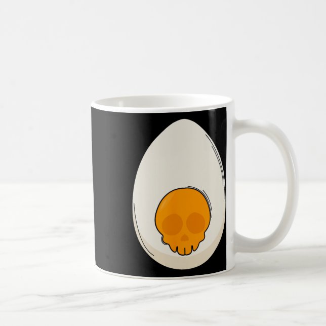 Caneca De Café Ovo Devorado Fosse Diabo Cavalos Halloween Ovo (Direita)