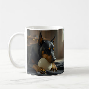 Caneca De Café Ovo Doberman Incomum