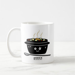 Caneca De Café Ovo quente dos jjigae macios picantes coreanos da