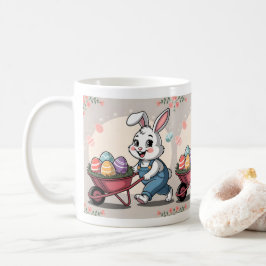 Caneca De Café Ovos de coelho da Páscoa e Barras de Rodas
