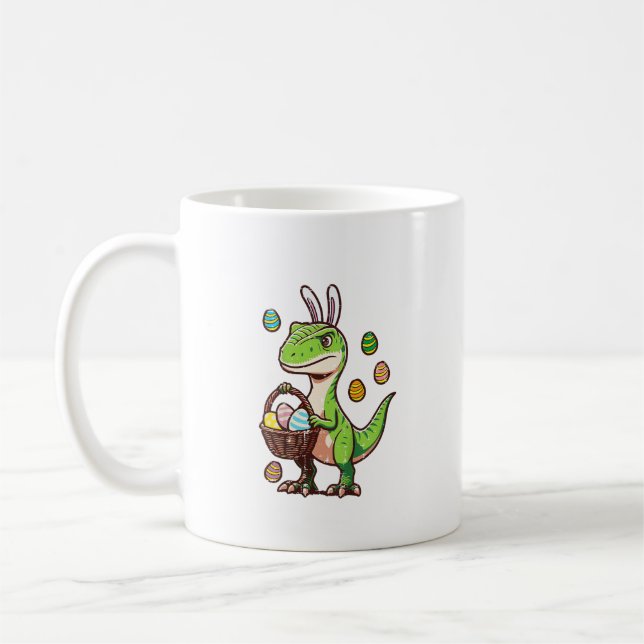 Caneca De Café Ovos de Dinossauro Trex de Páscoa para Crianças Ca (Esquerda)