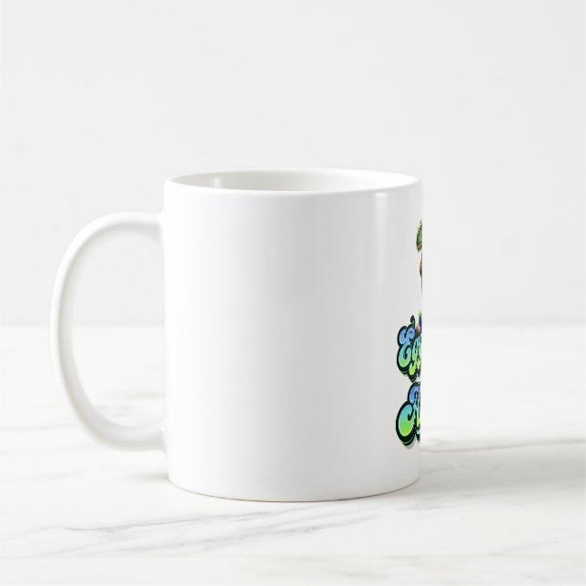 Caneca De Café Ovos de Páscoa de Ovos de Eggspert Páscoa Dinossau (Esquerda)
