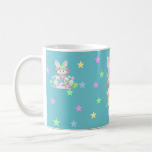 Caneca De Café Ovos de Páscoa de Pastel e Mug de Coelho