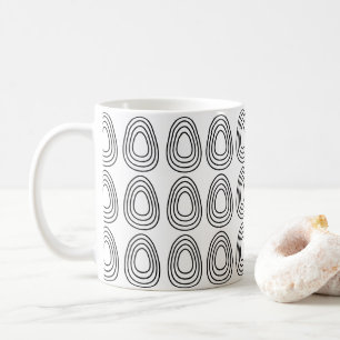 Caneca De Café Ovos de Páscoa Geométrico Feliz Páscoa