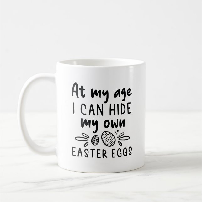 Caneca De Café Ovos de Páscoa Ocultos (Esquerda)
