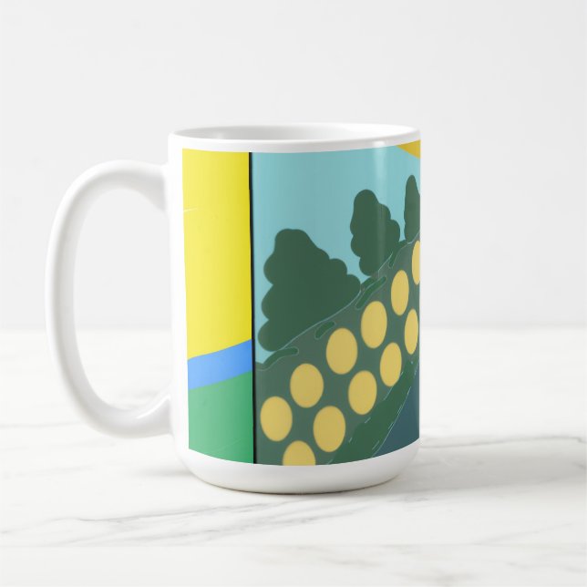 Caneca De Café Ovos Engraçados Atravessando a Estrada (Esquerda)