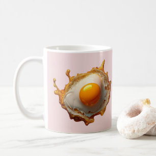 Caneca De Café Ovos Fresos Juntos Para Cima