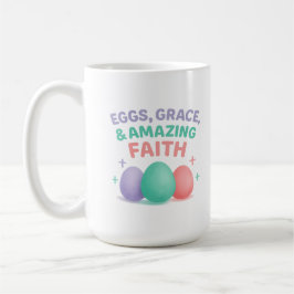 Caneca De Café Ovos, Graça e Fé Incrível Páscoa 2026