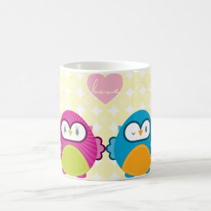 Caneca De Café OWL AMOR: garota brilhante + menino