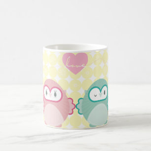 Caneca De Café OWL AMOR: "Moça mole + menino"
