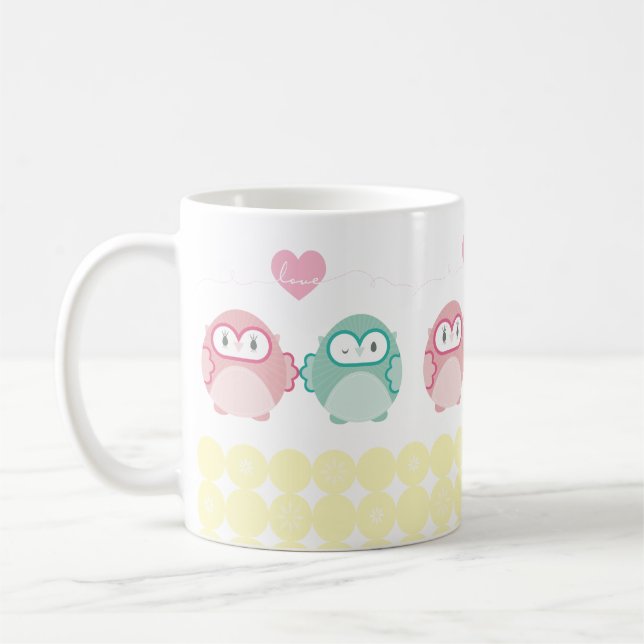 Caneca De Café OWL AMOR: "Moça mole + menino" (Esquerda)