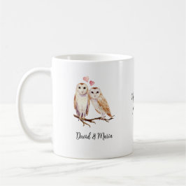 Caneca De Café Owl Couple in Love