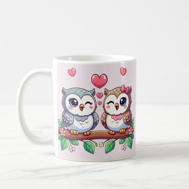 Caneca De Café Owl Sempre Te Ama (Esquerda)