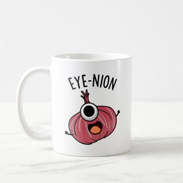 Caneca De Café Oye-nion Funny Onion Pun (Esquerda)