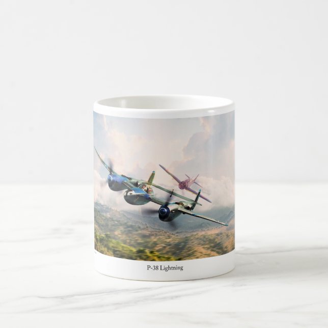 Caneca De Café P-38 Lightning (Centro)