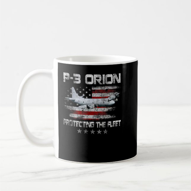 Caneca De Café P-3 Orion Sub Hunter Avião ASW Vintage Veterans (Esquerda)