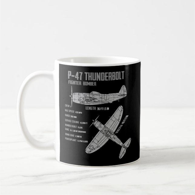 Caneca De Café P-47 Thunderbolt (Esquerda)