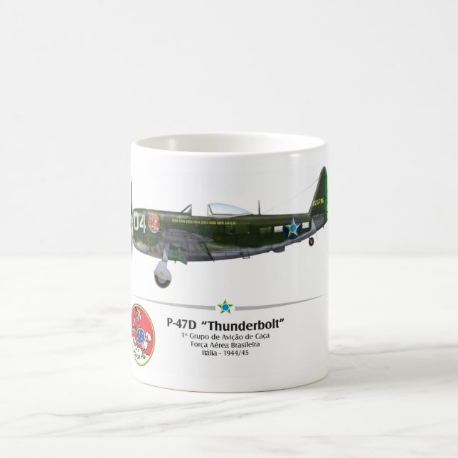 Caneca De Café P-47D Thunderbolt - Senta a Pua - FAB - 1ºGavCa (Centro)