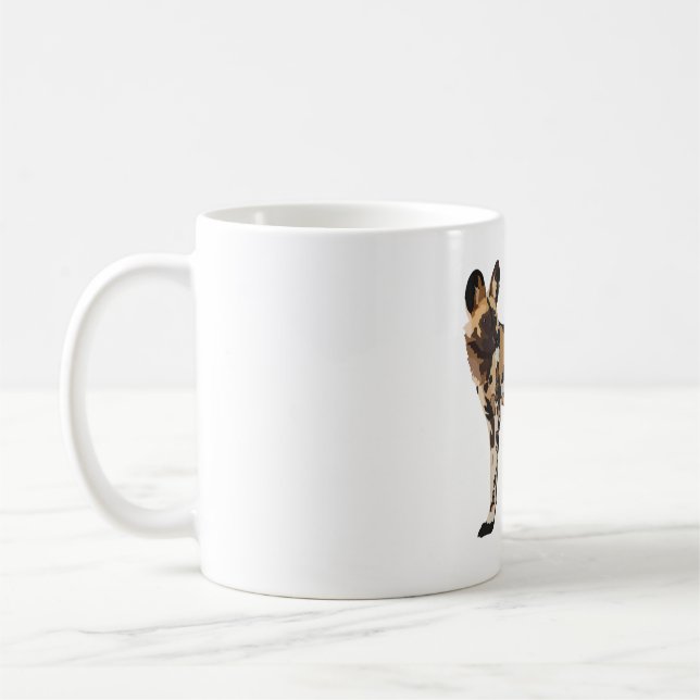 Caneca De Café P é para o cão pintado (Esquerda)