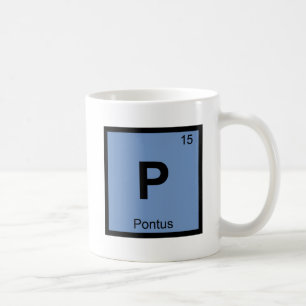 Caneca De Café P - Ponto Símbolo da Tabela Periódica Química Greg