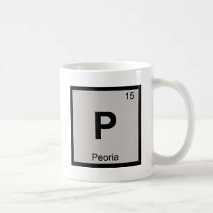 Caneca De Café P - Símbolo da Tabela Periódica da Química da Cida
