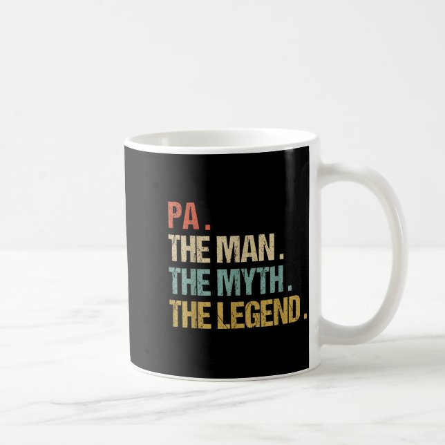 Caneca De Café Pa The Man Myth Legend Shirt Funny Father Dad Chri (Direita)