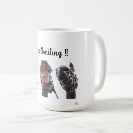 Caneca De Café Paarden in de mond gekeken. 3 paarden lachend.