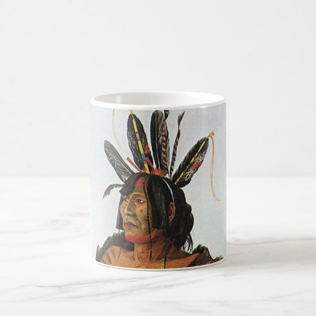 Caneca De Café Pachtuwa-Chta, Arikara Warrior Retrato de Bodmer (Centro)