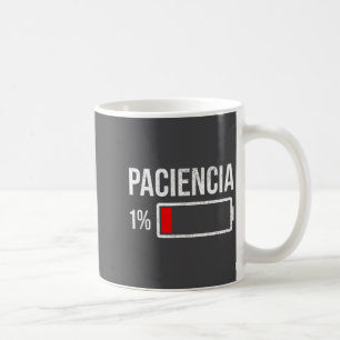 Caneca De Café Paciência 1% Paciência a 1% Bateria Baixa Engraçad