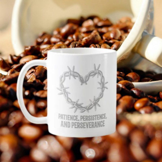 Caneca De Café Paciência, Persistência e Perseverança - Sober Mug (Criador carregado)