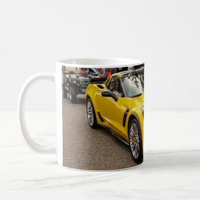Caneca De Café Pacote amarelo Chevrolet Corvette de C7 z07 (Esquerda)
