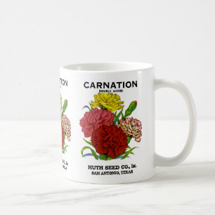 Caneca De Café Pacote da semente do vintage do cravo