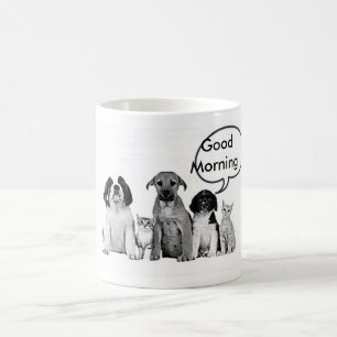 CANECA DE CAFÉ PACOTE DE CÃES CAFÉ/TEA MUG DIZ BOA MANHÃ