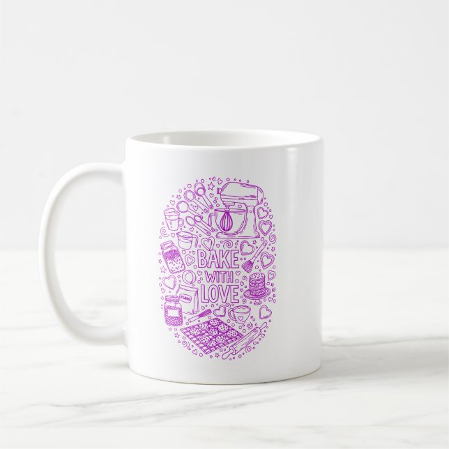 Caneca De Café Pacote de Confeitaria Fofo (Esquerda)