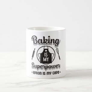 Caneca De Café padaria padeiro superpotente Bake Engraçado Presen