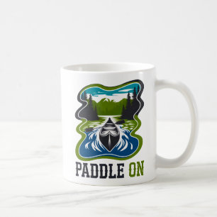 Caneca De Café Paddle Em Canoeiro Adventure Lake Design