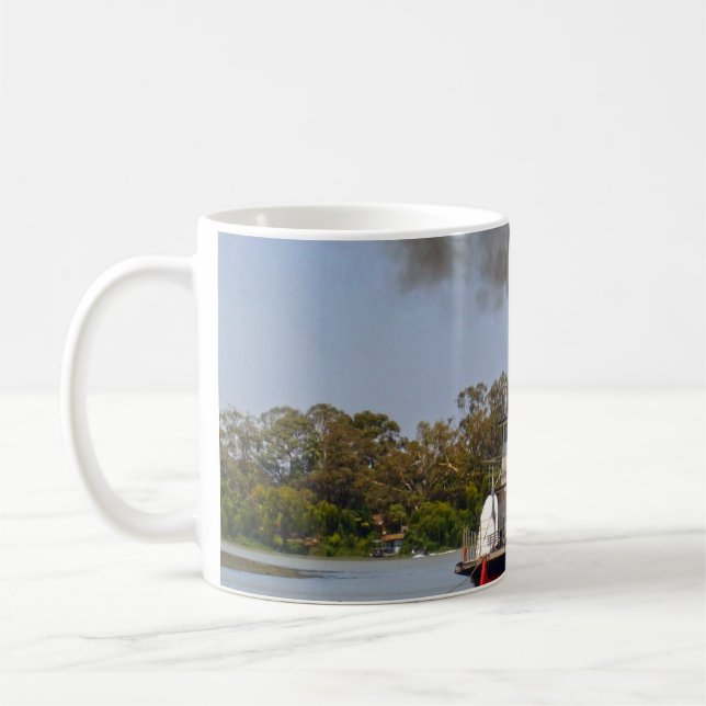 Caneca De Café Paddle Navio a vapor Cruising River Murray (Esquerda)