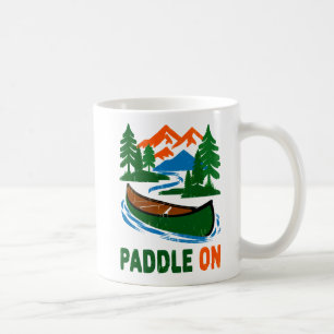 Caneca De Café Paddle No Vintage Canoe Mountain Adventure Design