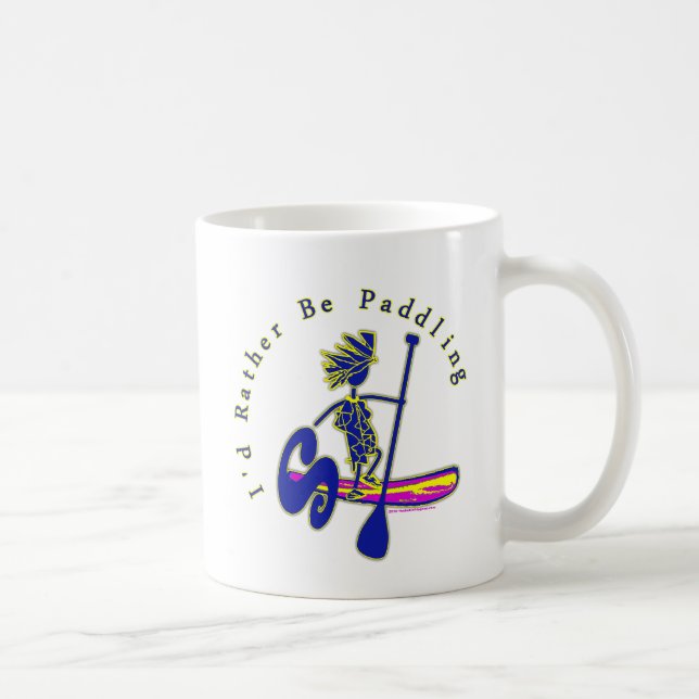 Caneca De Café Paddleboard, Eu Preferencialmente A Paddling (Direita)