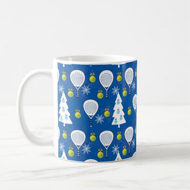 Caneca De Café 🎾 🎄 Padel Smashing Christmas (Esquerda)