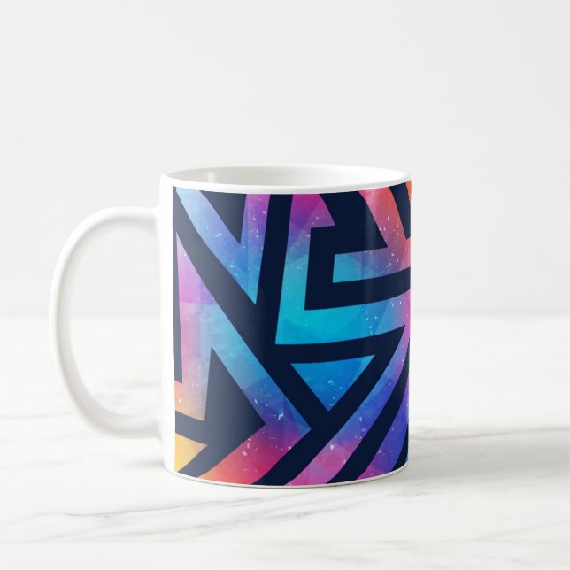 Caneca De Café padrão abstrato (Esquerda)