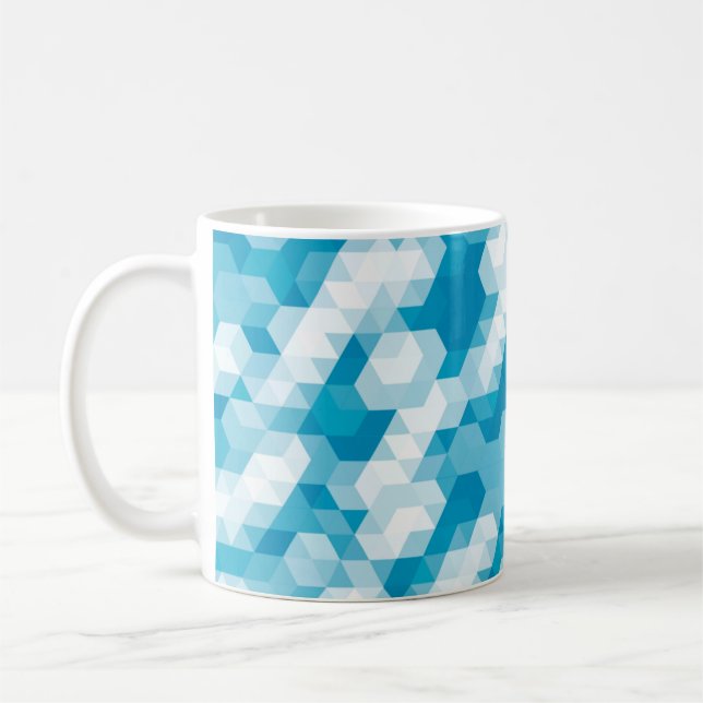 Caneca De Café padrão abstrato de formas geométricas de fundo (Esquerda)