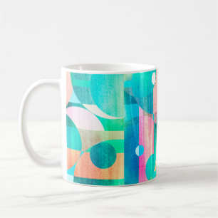 Caneca De Café padrão abstrato geométrico brilhante invulgar