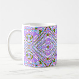 Caneca De Café Padrão Abstrato Geométrico Retro Trippy
