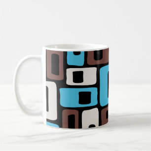 Caneca De Café Padrão Abstrato Moderno de Meados do Século