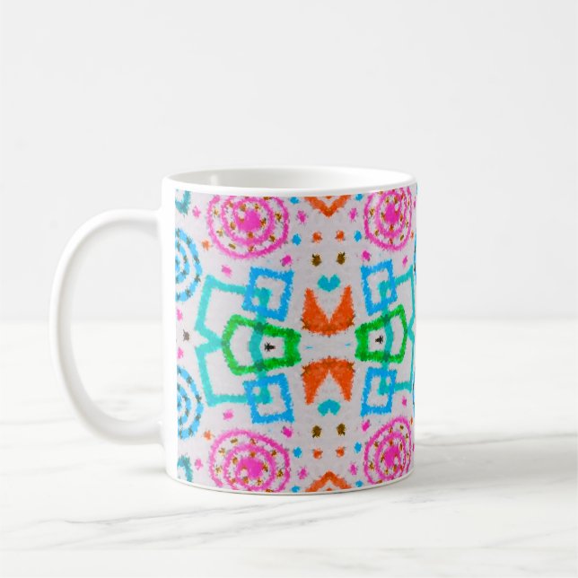 Caneca De Café Padrão americano. Impressão Ikat sem problemas. Mo (Esquerda)