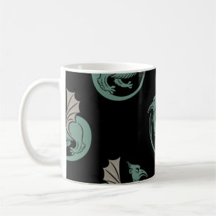 Caneca De Café Padrão animal de colheita sem costura com o meio a