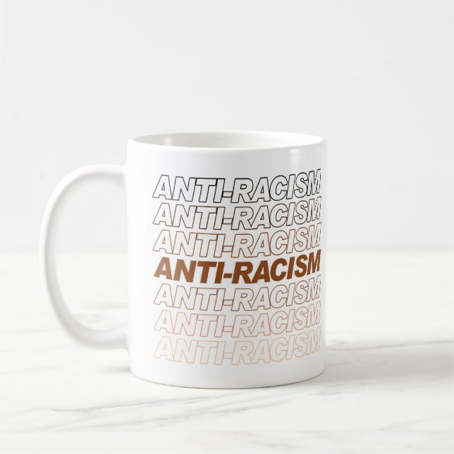 Caneca De Café Padrão Anti-Racismo (Esquerda)